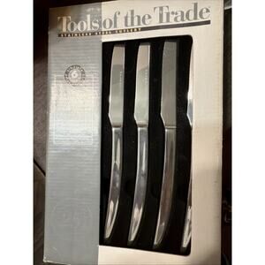 6 Tools Of The Trade Knife Stainless Steel Steak all Silver Set Cutting Nib